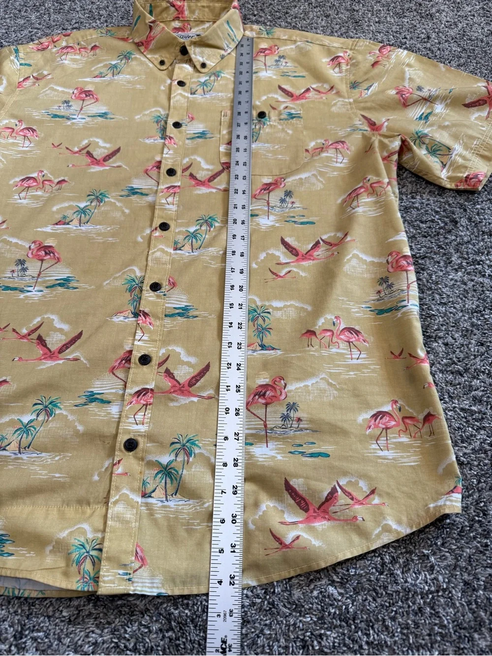 Howler Brothers Mansfield XXL Flamingo Tropical Hawaiian Shirt